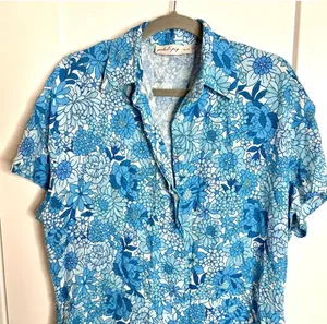 Petal and pup blue floral romper thumbnail 5