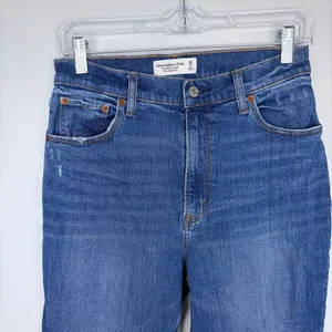 Abercrombie & Fitch The Ankle Straight Jeans Ultra High Rise Curve‎ Love 28/6 thumbnail 3