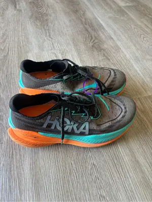 Hoka Mach X 2 Running Shoes in Black, Teal, Orange and Pink thumbnail 2