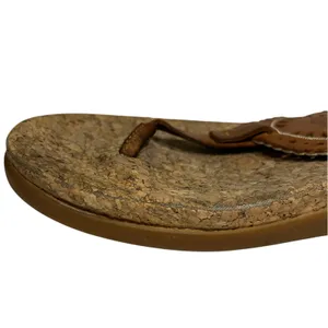 UGG Women Brown Leather Cork Footbed Medallion Thong Ankle Strap Sandals 8 thumbnail 8