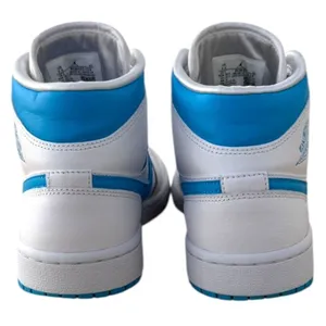 Nike Air Jordan 1 Mid UNC White University Blue Sneakers‎ Womens Size 7.5 thumbnail 8
