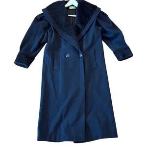 Fashion By Jill black 1970’s Vintage Union maker tag wool peacoat thumbnail 2