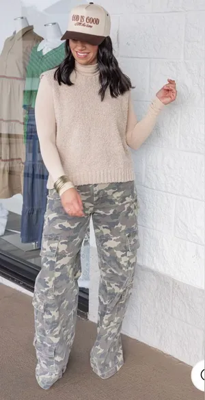NWOT Hidden Jeans Camo Cargo Pants Green Brown 29 thumbnail 1