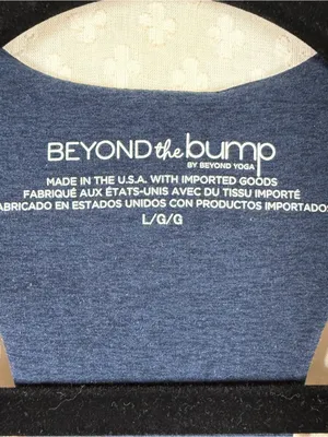 Beyond The Bump Dark Blue Space Dye Racerback Maternity Tank Top thumbnail 3