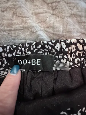 DO+BE Black & White Printed Wrap Skort with Tie thumbnail 4
