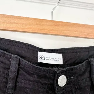 Zara | TRF Straight‎ Cargo Wide Leg Pants Jeans in Black Size 6 thumbnail 7