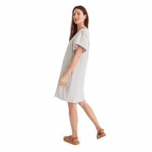Madewell Glassware Blue Lightspun Butterfly Square Neck Cotton Gauze Mini Dress thumbnail 3