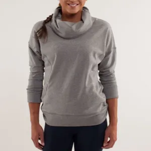 Lululemon Gray Rest Day Long Sleeve Cowl Neck Sweatshirt Top L thumbnail 8