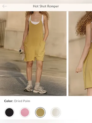 NWOT Free People FP Movement Hot Shot Romper - dried palm yellow tan- Small *IR* thumbnail 7