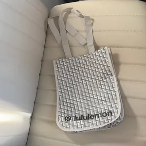Lululemon Gray & White Chevron Tote Bag thumbnail 2
