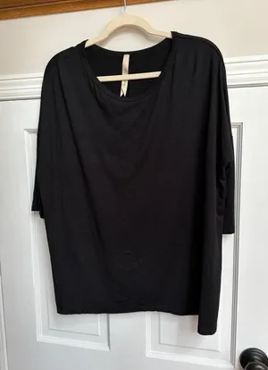 Natural Life relaxed-fit knit black shirt women's small thumbnail 1