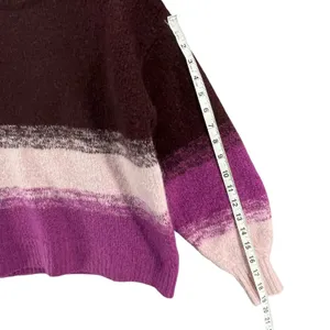 Ugg Alessa Soft Knit Sweater Womens XS Rosewood‎ Purple Stripe Wool Blend Cozy thumbnail 9