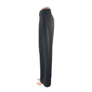 Princess Polly Women's Black Stripe High Rise Palazzo Wide Leg Trousers Pants 4 thumbnail 2