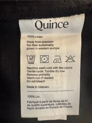 Quince 100% European Linen Midi Slip Skirt in Black - Size XL (EUC) thumbnail 5
