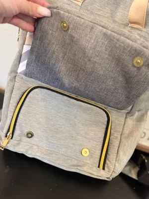 Slonser Large Diaper Bag Backpack with USB Charging Port Grey Striped Gray thumbnail 3