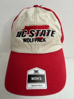 Fan Favorite NC State Wolfpack Two-Tone Red and Cream Baseball Cap thumbnail 2