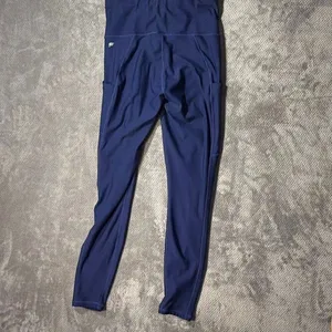 Fabletics High Waisted 27” Leggings Small Navy Blue Side Pockets Activewear #100 thumbnail 7