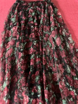 Stradivarius rose floral midi skirt thumbnail 3