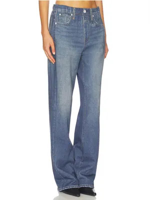Rag & Bone Miramar Fleece Wide Leg Faux Jean Pants thumbnail 3