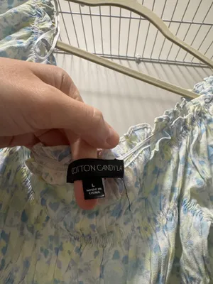 Cotton Candy LA blue floral blouse thumbnail 3