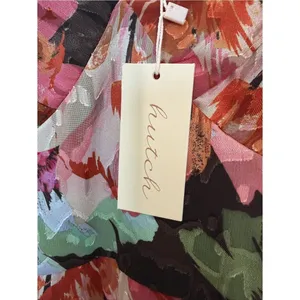 Hutch Royce Floral Chiffon High Low Midi Dress Brown Pink Size 2 NWT thumbnail 4