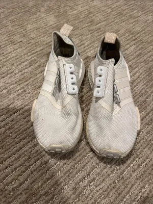 adidas Men's Slip-On Sneakers in Beige, White and Gray thumbnail 2