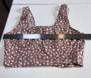 Thread & Supply Women Cropped Dot Tank Gold Rose sleeveless Size S thumbnail 4