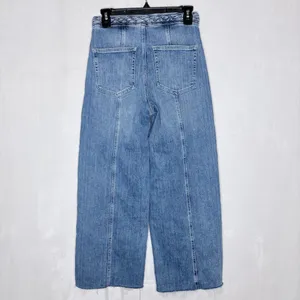Frame Daphne Braided Wide Leg Crop Jeans thumbnail 8