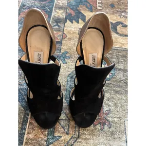 Jimmy Choo Toysen d'Orsay Black Suede Pumps Women's Sz 5.5 35 1/2 thumbnail 6