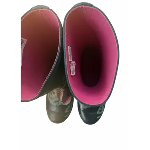 Joules Womens Molly Welly Rainboots Blue Floral Pattern Pink Floral Rain Boots 7 thumbnail 5