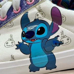 Disney Ground Up Lilo and Stitch Scrump Ohana White Glitter Sneakers Womens 9 thumbnail 11