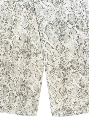NWT Wild Fable Low Rise Baggy Wide Leg Snake-Print Jeans White Tan Size XXS thumbnail 5