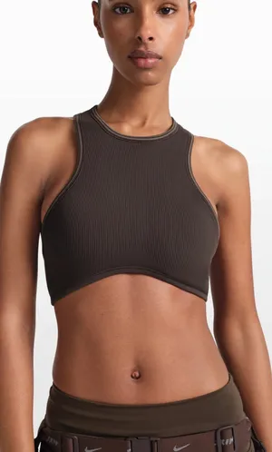 Skims x Nike ribbed seamless racer front bra Color phoenix/truffle thumbnail 1
