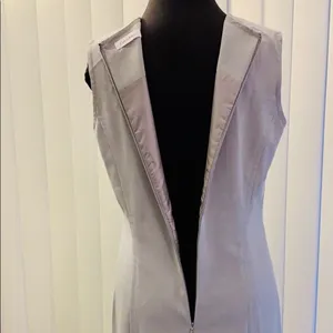 Calvin Klein gray sleeveless belted dress. thumbnail 5
