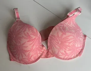 Hurley Pink Textured Underwire Bra with Adjustable Straps thumbnail 1