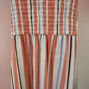 A New Day Midi vertical stripe sleeveless midi smocked dress medium flutter thumbnail 7