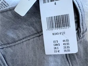 Hollister Ultra Low-Rise Denim Micro Mini Skort - Light Gray thumbnail 6