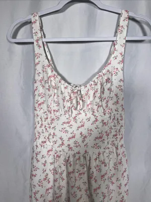 Hollister Womens Pink Floral Maxi Dress Xs thumbnail 2