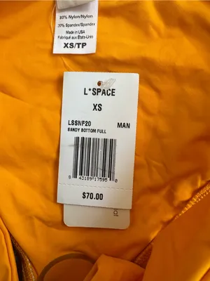 NWT L*Space Camellia bikini set mango orange extra small thumbnail 4