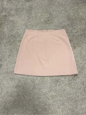 Aritzia Sunday Best Tatiana Mini Skirt with Front Slit in Damask Pink - Size: 0 thumbnail 5