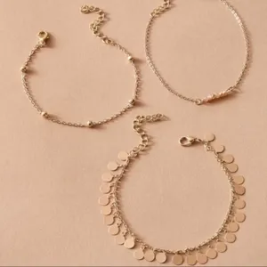 3/$30 💛 3pc Charm Anklet Gold thumbnail 2