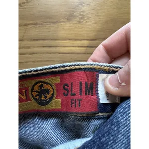 Vintage 90’s Lawman Western Slim Fit Straight‎ Leg Dark Blue Denim Jeans Size 1 thumbnail 10