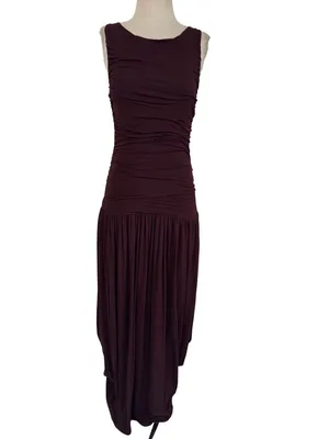 Summer Away Patmos Dress in Dark Walnut Small Womens Long Maxi thumbnail 4