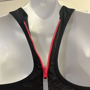 Free People Movement Black/Gray/Coral Abstract Pullover Zip-Up Sports Bra- Small thumbnail 6