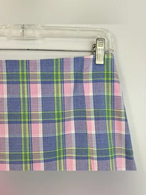 Sunday Best Aritzia Tatiana PInk/Purple/Green Plaid Mini Skirt Size 6 thumbnail 3