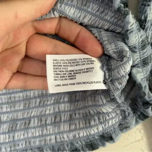 🦋 Wild Fable Blue Checkered Off the Shoulder Long Sleeve Crop Top Medium thumbnail 7