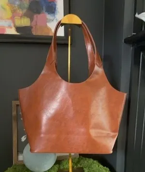 Southern Grace Faux Leather hobo bag in Brown thumbnail 1