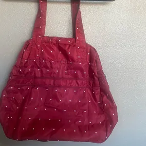 Lug polka dot Red and white Bag‎ Lightweight packable Tote Bag thumbnail 11