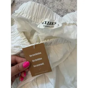EXLBES Puff Sleeve Cut Out Back Maxi Dress White Size Small Coastal 100% Cotton thumbnail 6