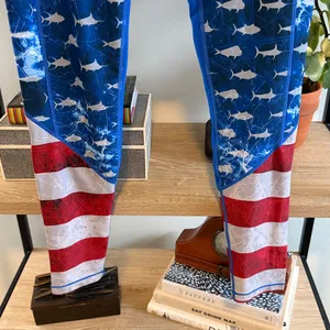 NWT Pelagic UPF 50 Mid-Rise Fiji Legging Hex Americamo, Small thumbnail 5